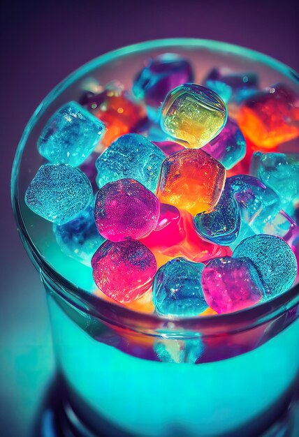 Delicious colorful candies 3d illustrated