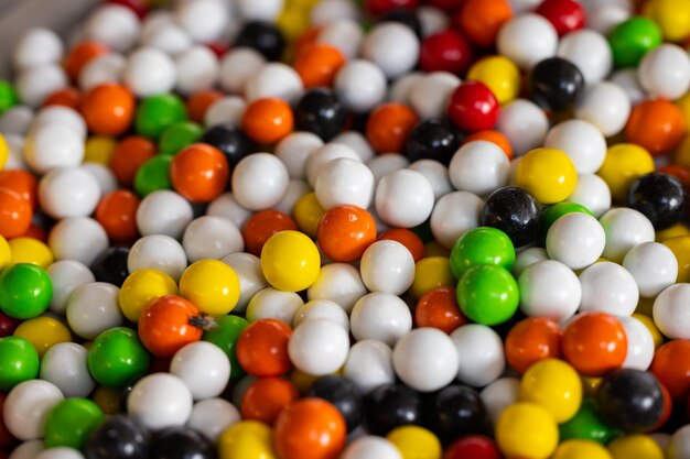 Delicious colorful candies at the market