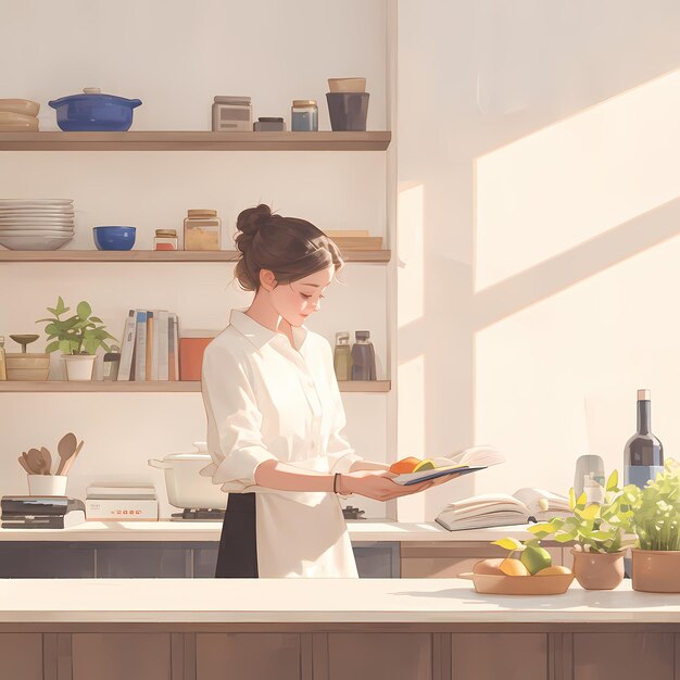 Delicious Cookbook Inspiration in a Kitchen