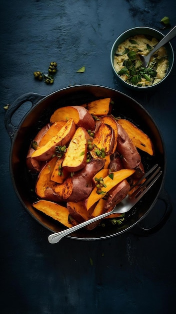 Delicious cooked sweet potato