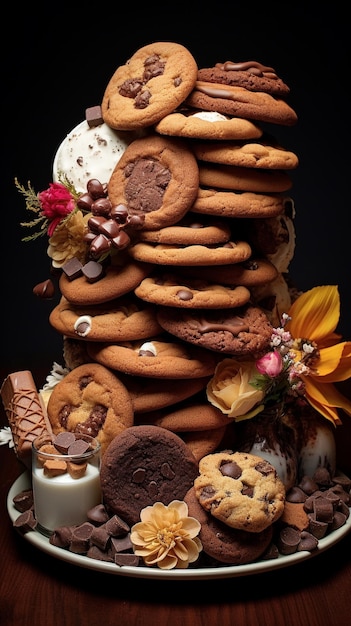 Delicious cookies arrangement