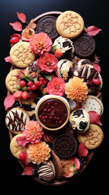 Delicious cookies arrangement