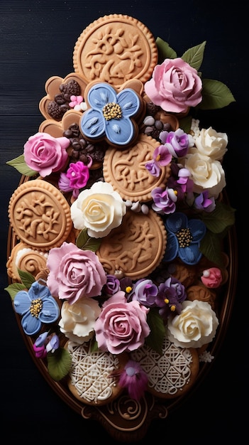 Delicious cookies arrangement