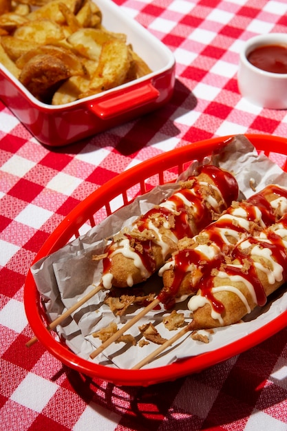 맛있는 옥수수 개 식사