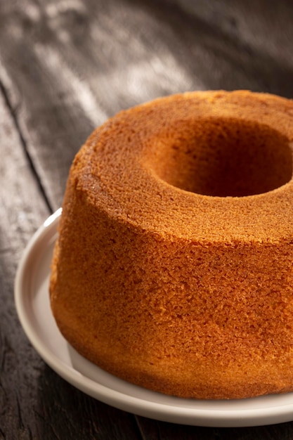 Delicious cornmeal cake traditional Brazilian cake