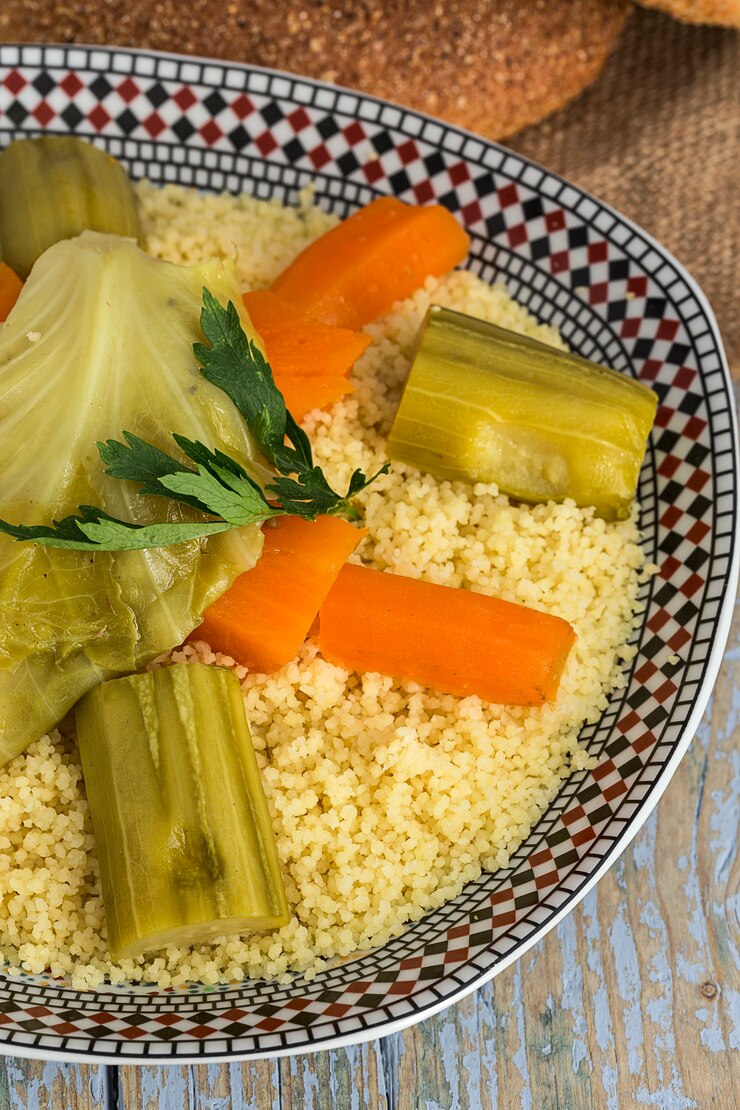Photo delicious couscous homemade