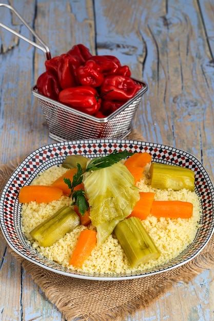 Photo delicious couscous homemade