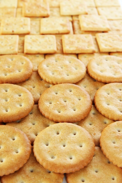 Photo delicious crackers close up