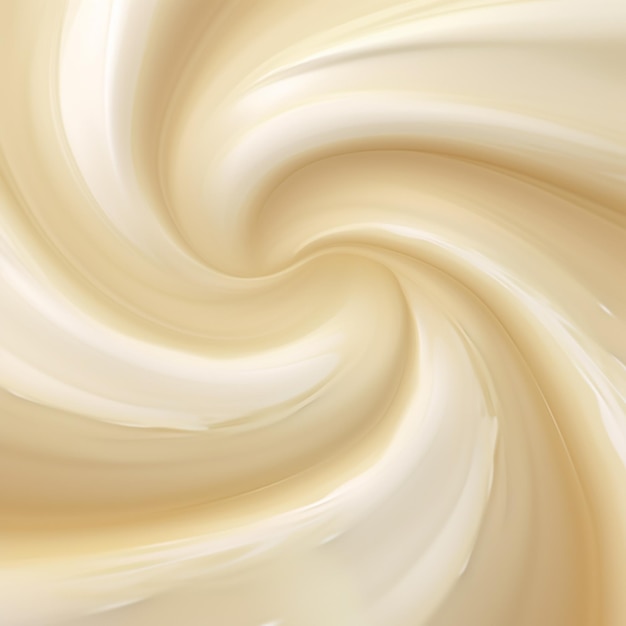 Delicious creamy cream swirls as background texture 3d render