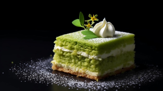 Delicious Creamy Matcha Cake