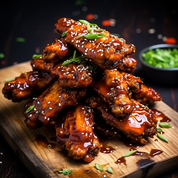 Delicious crispy BBQ chicken wings