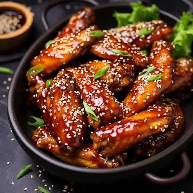 Delicious crispy BBQ chicken wings