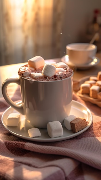 おいしいホットチョコレートのカップ