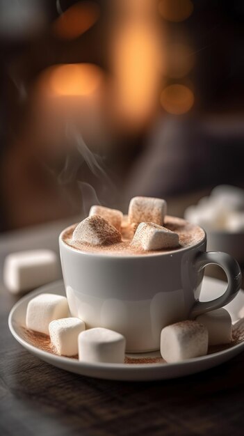 A delicious cup of hot chocolate