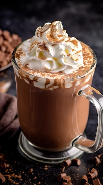 A delicious cup of hot chocolate