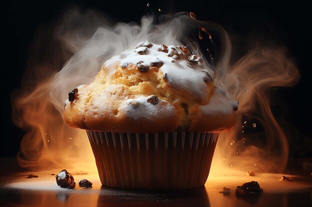 Foto delizioso cupcake con cioccolato dolci e pasticcini fatti in casa