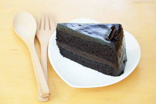 Delicious dark chocolate cake