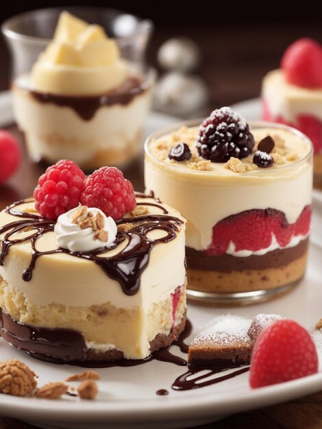 Photo delicious desserts for bakery