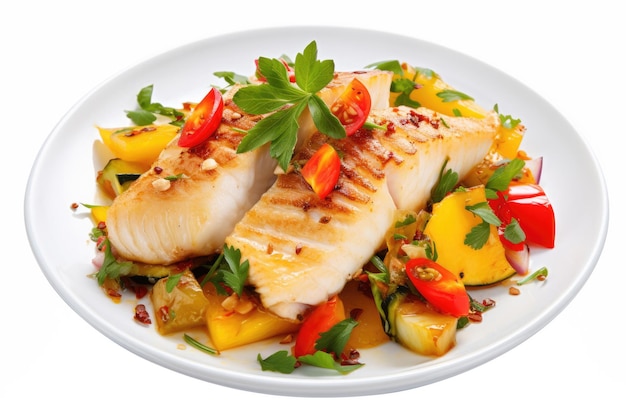 Premium AI Image Delicious dish of mahimahi fish Premium AI Image Delicious dish of mahimahi fish