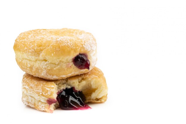 Delicious Donut isolated on white background.