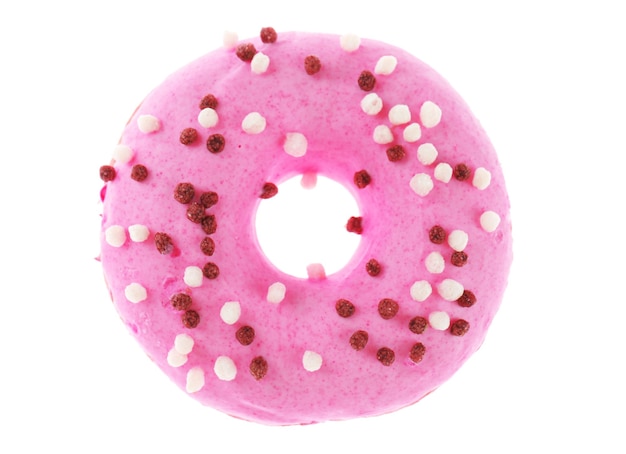 Photo delicious donut on white background