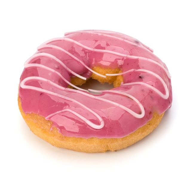 Delicious doughnut isolated on white background