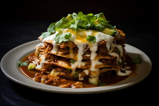 Photo delicious enchilada stackup