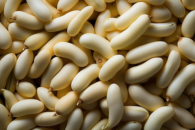 Delicious English Beans Overhead View Detailed Background