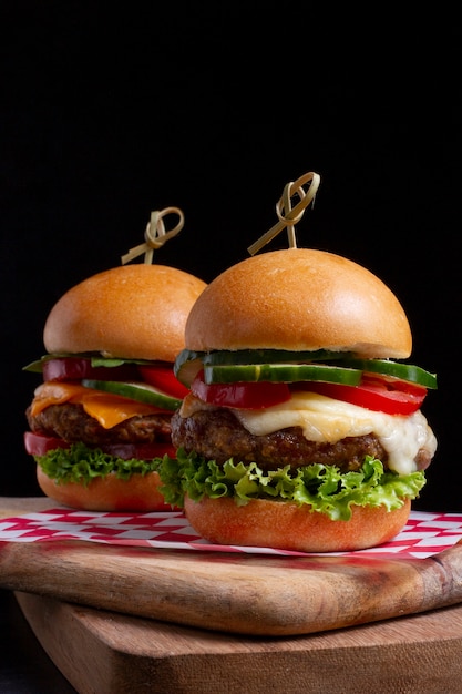 Foto deliziosa disposizione di fast food