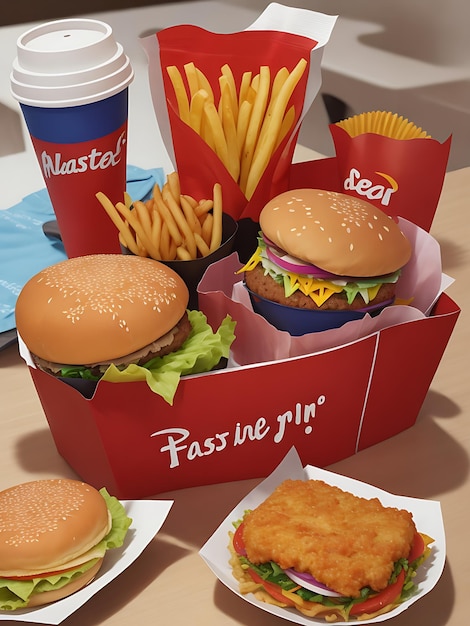 Foto deliziosa fotografia di fast food