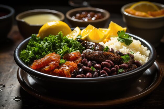 사진 맛있는 feijoada 전통적인 사이드 요리 생성 ia