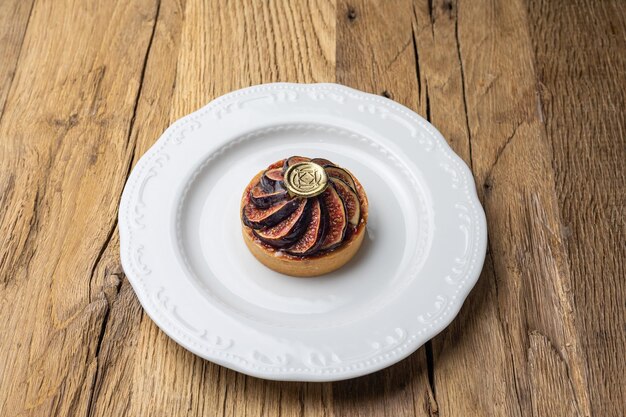 Delicious fig cookies on a plate