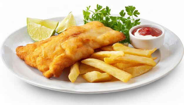 Photo delicious fish and chips