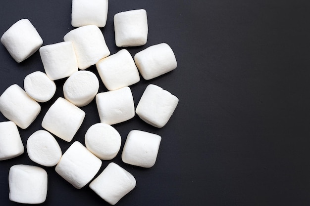 Delicious fluffy round marshmallows White candy