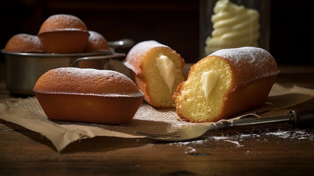 Foto delicious and fluffy twinkies con ripieno cremoso gerenative ai