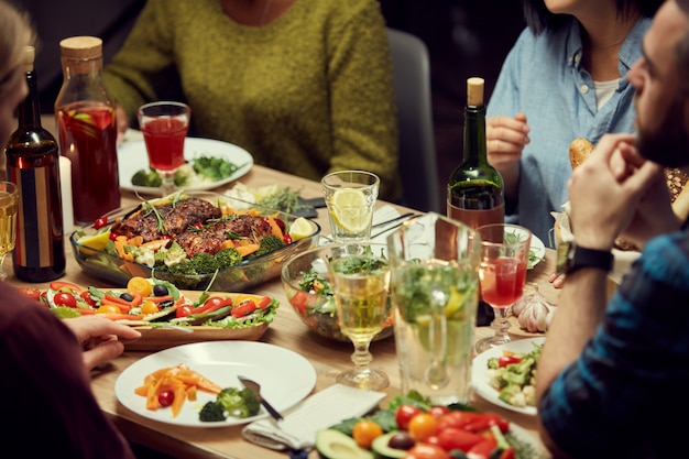 Delicious Food at Dinner Table