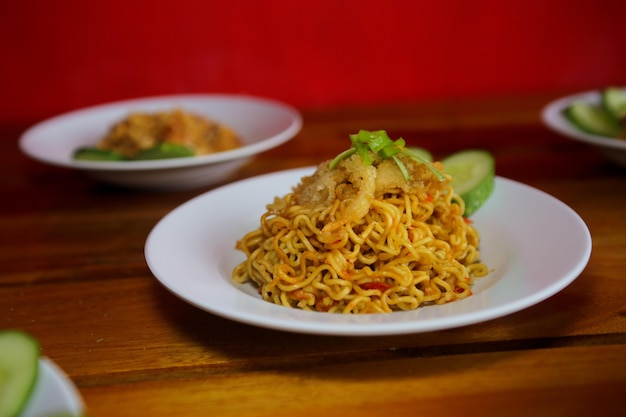 Photo delicious food drink indonesian mie geprek