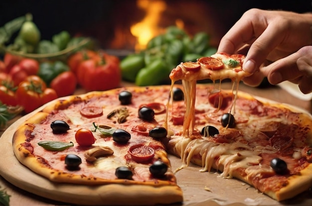 Фотографии вкусной еды, фотографии пиццы.