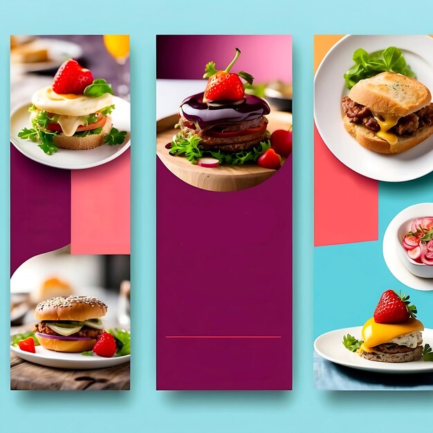 Foto delicious food social media post banner sjabloon ai gegenereerd