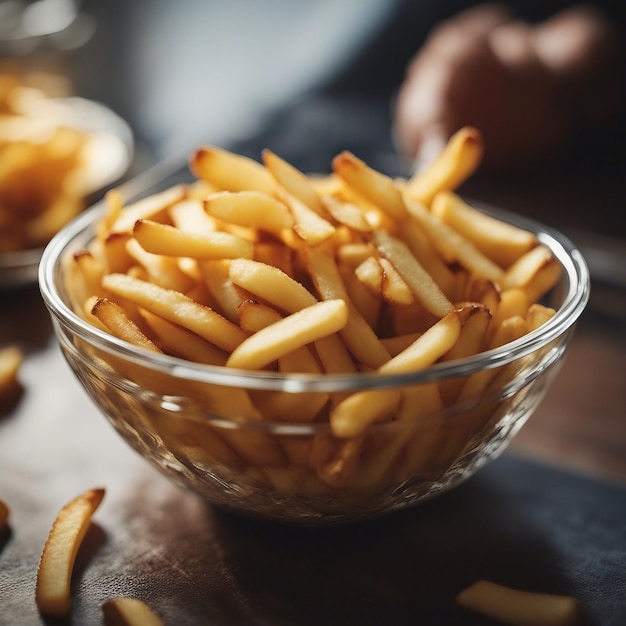 Delicious french fries in bowl