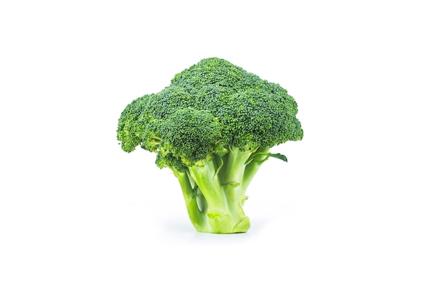 Broccoli freschi deliziosi, isolati su bianco