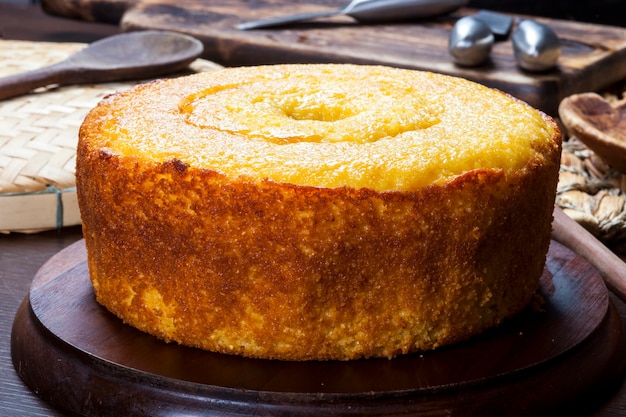 Delicious fresh corn cake