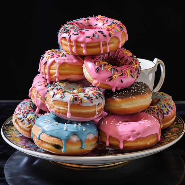 Delicious Fresh Donuts woestijn illustratie