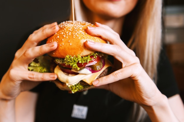 Delicious fresh homemade burger