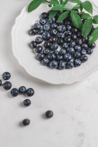 Delicious fresh juicy blueberries