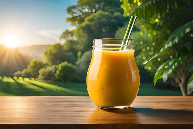 Delicious and fresh mango juice