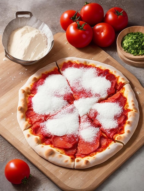 Delicious fresh pizza Generative AI