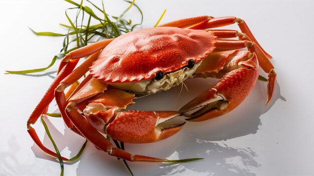 Delicious freshwater crab isolated on white background