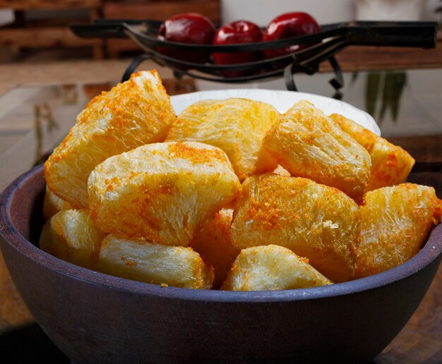 Delicious fried cassava, Brazillian food