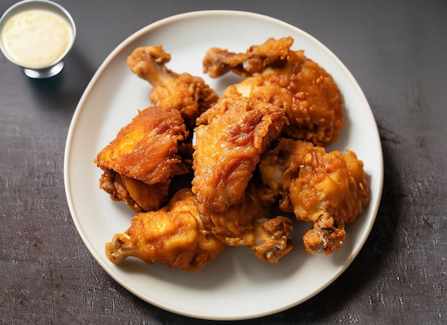 Delicious fried chicken on a plate